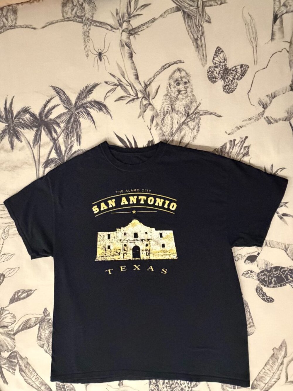 San Antonio Texas Alamo City Souvenir T-Shirt Black Graphic Tee
